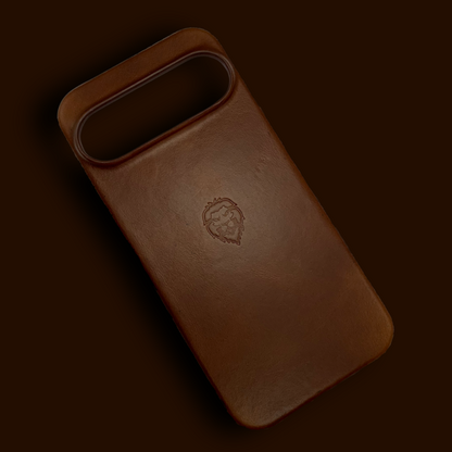 Dark Brown Genuine Leather Case pixel 9pro xl