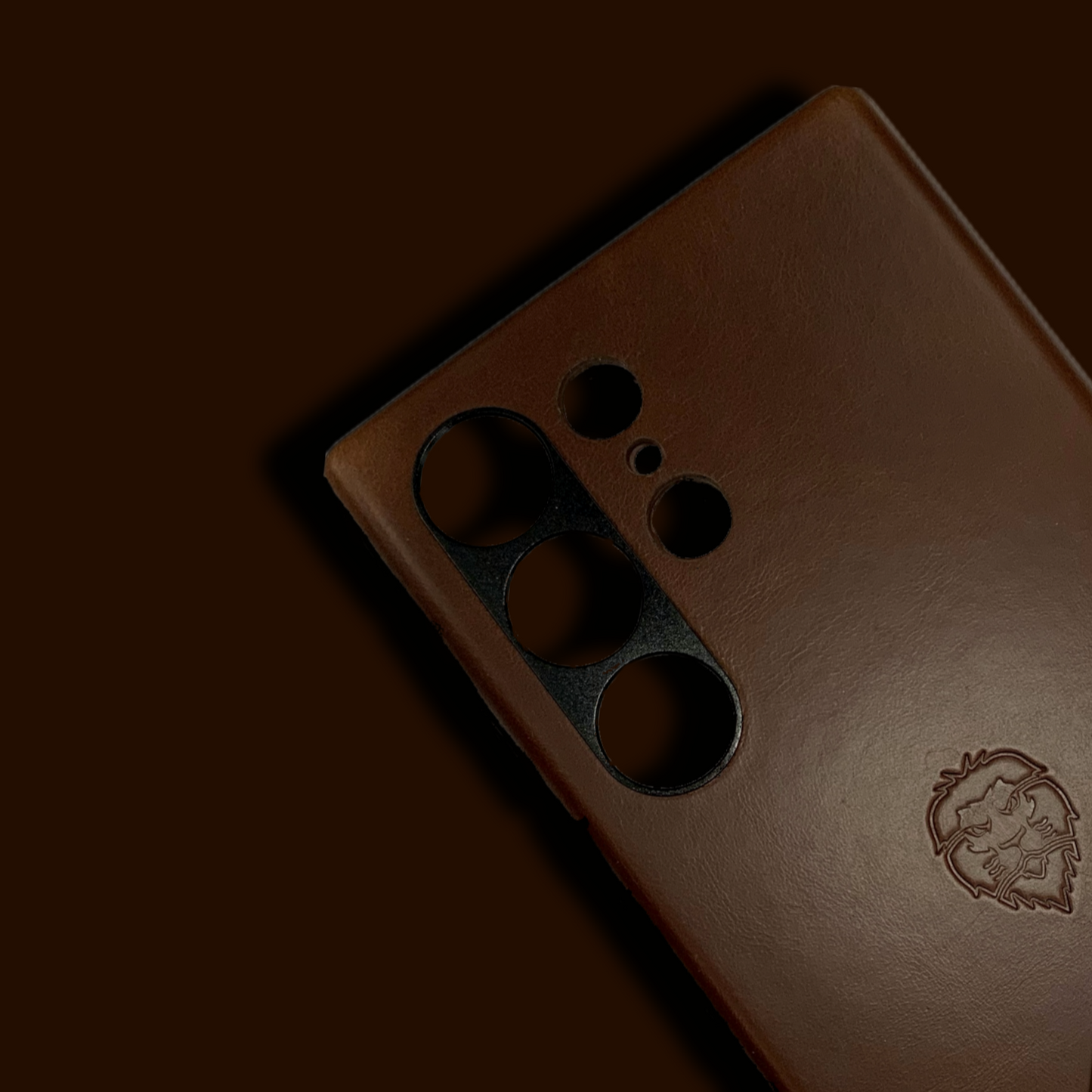 Dark Brown Genuine Leather Case S24 Ultra