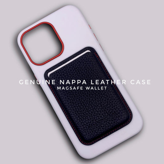 iPhone Tusker White Genuine nappa Leather case with MagSafe Wallet