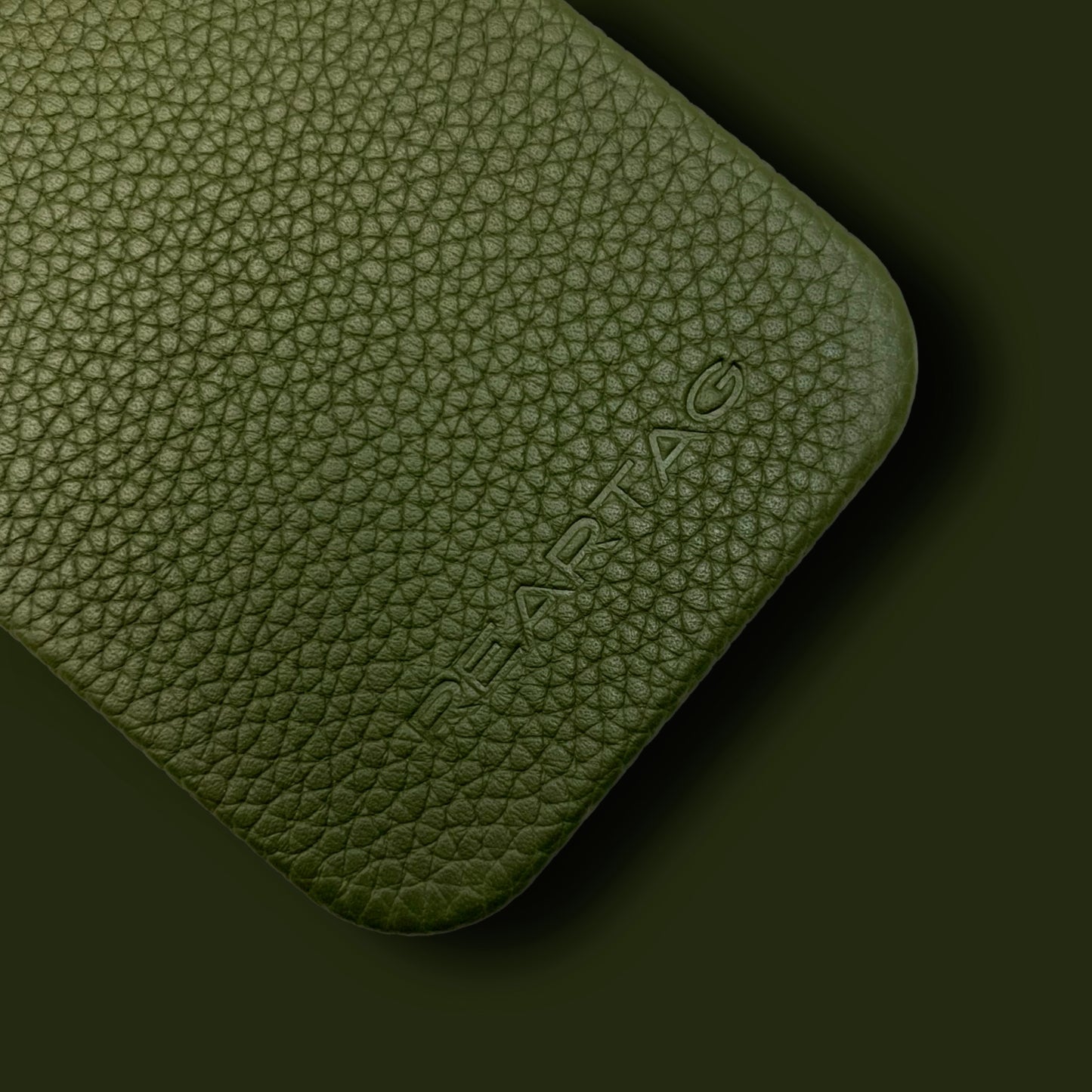 Olive Green Genuine Leather Case