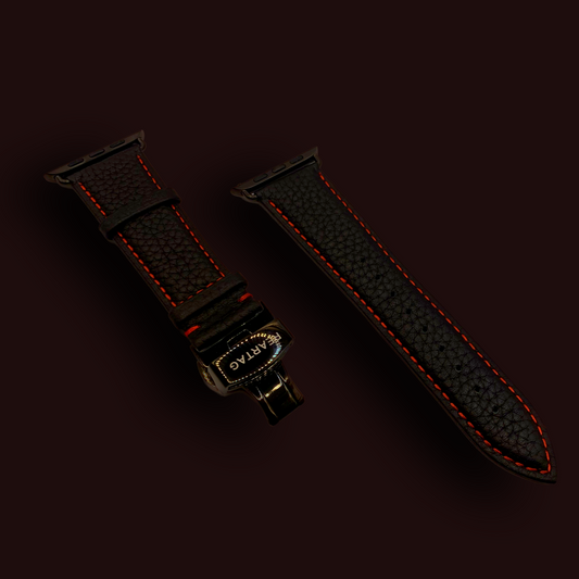 Black Genuine Leather Watchbelt